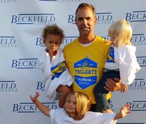 Beckfield College Student with his children at the Tailgate Celebration - Beckfield College - Florence, KY