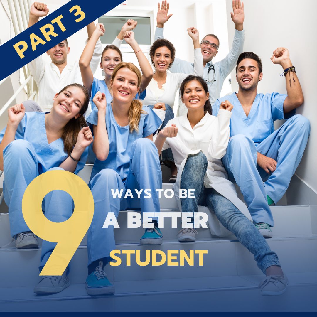 A photo of a group of nursing students working together.