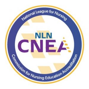 2023 NXLEX-RN passing rate badge for ADN program at Beckfield College.