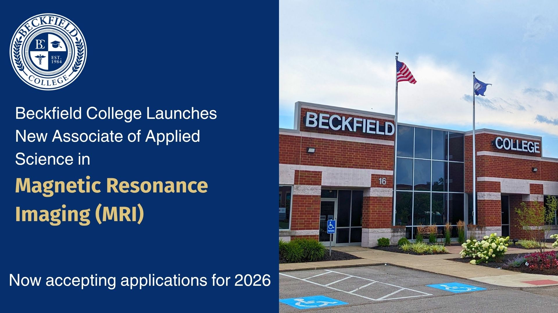 Beckfield College announces its new Associate of Applied Science in Magnetic Resonance Imaging program for Fall 2026.