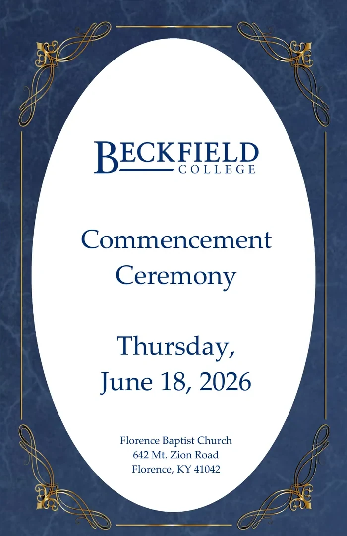 2026 BECKFIELD COLLEGE COMMENCEMENT PROGRAM - Beckfield College